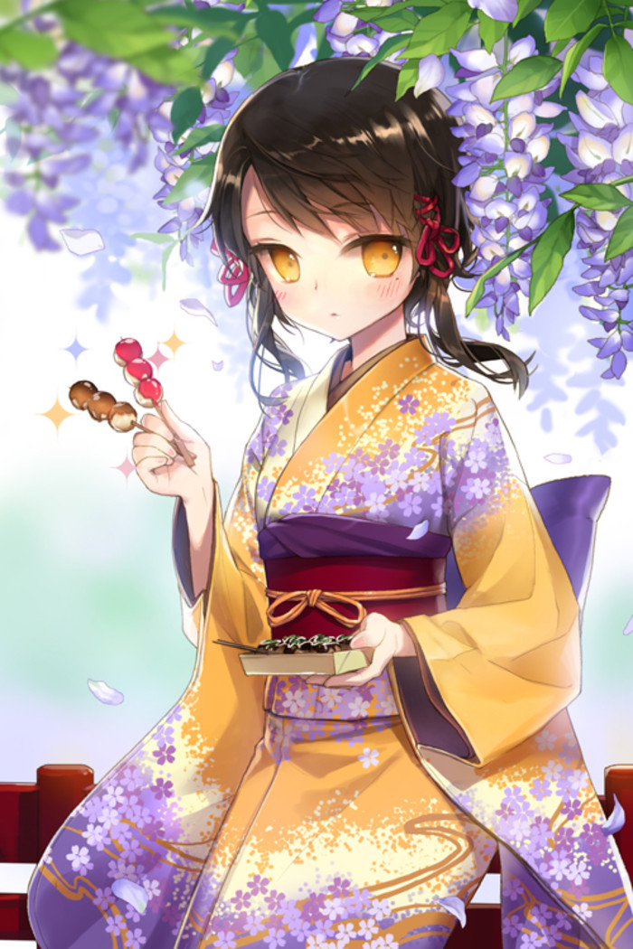 动漫图片_二次元_女生_和服_个性